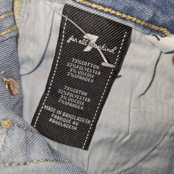 7 For All Mankind Girls Blue Denim Jean Shorts Size 10 - Picture 6 of 8